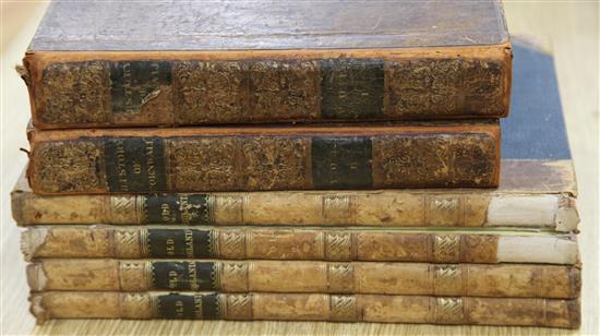 Gilbert, Charles Sandoe - An Historical and Topographical Survey of the County of Cornwall, 2 vols, quarto, tree